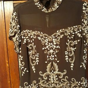 Tea length evening gown